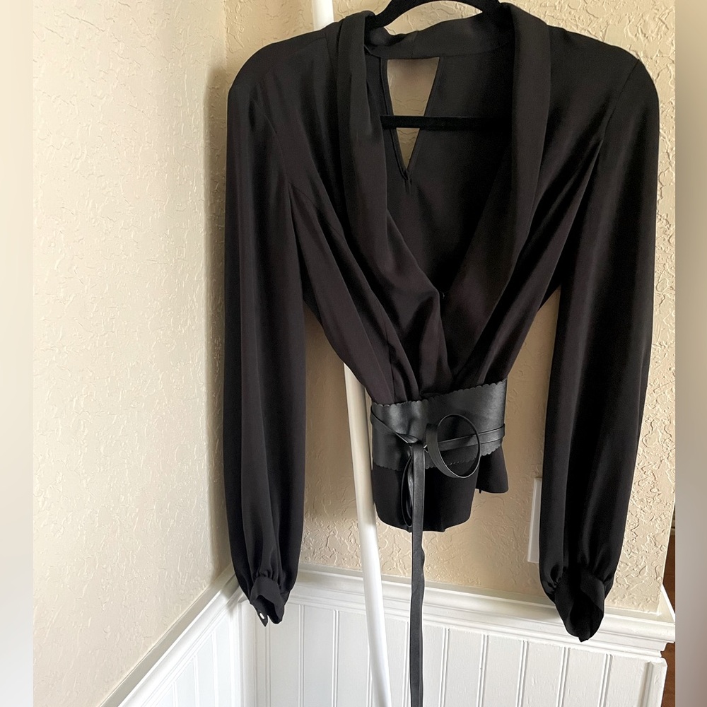 Black formal blouse